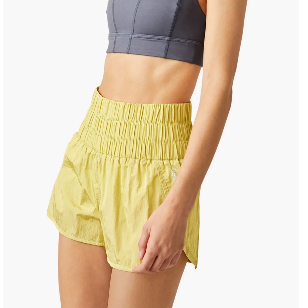 Free People Movement Way Home Shorts Yellow/Mustard! NWOT Size M